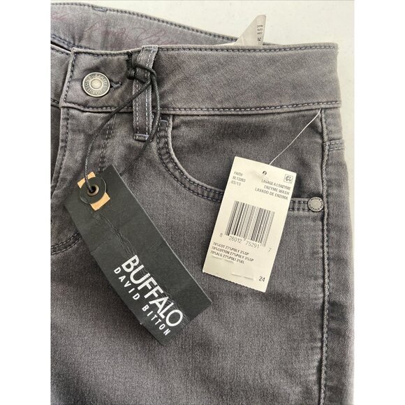 NWT Buffalo David Bitton Faith Cropped Mid Rise Skinny Jeans Super Gray  24X30 - Picture 4 of 9